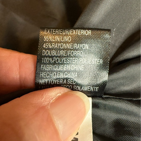 Tahari Arthur S Levine Sz 18 Career Wear Black Belted Short Sleeve Blazer Linen - Picture 14 of 14